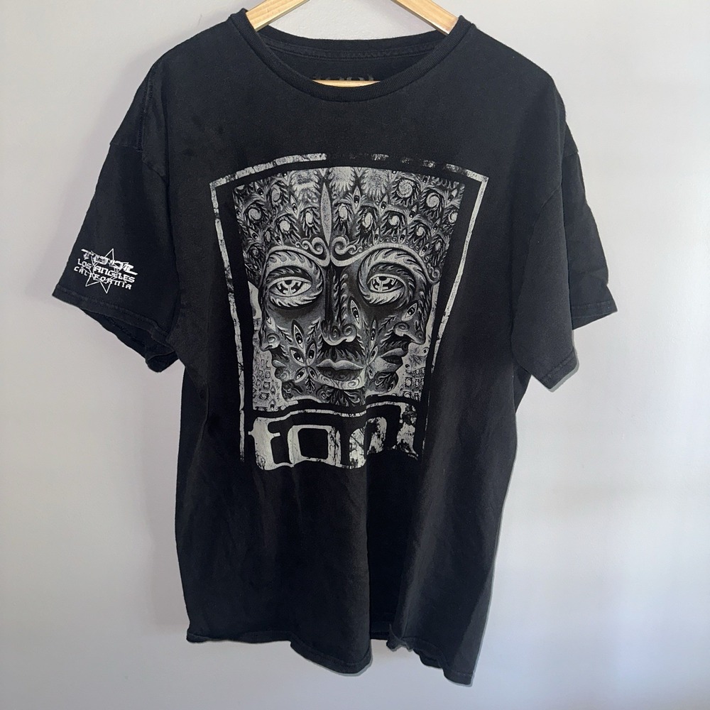 TOOL T Shirt Mens XL Black 2006 10000 Days Face Graphic Vintage Metal Band Tee